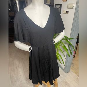 Black capelet dress